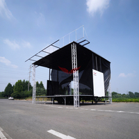 Escenario móvil de aleación de aluminio, adecuado para escenarios de boda y escenarios de fiesta, torre de matriz de línea integrada y sistema de sonido