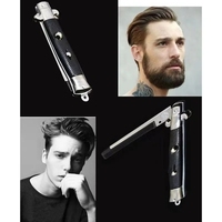 Peigne automatique pliable et couteau de poche pour homme, outil pour cheveux, modèle HSD J80