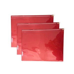 ถุงซิปรีไซเคิลได้ทำจาก PE โปร่งใสหลากสีนูนสำหรับจัดเก็บเอกสารซองจดหมายปุ่มป้ายโฮมออฟฟิศ - Product Image 1