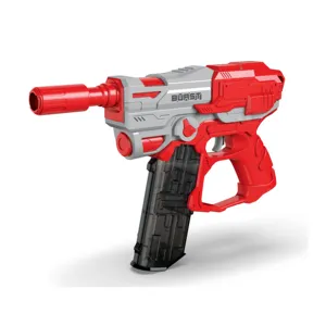 אקדח מים חשמלי דווי דובלין, אקדח ריסוס אוטומטי לטווח ארוך 32 רגל לילדים ומבוגרים, אדום, סוללה נטענת