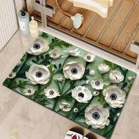 Schnell Trocknender Badezimmerteppich-Set, Superabsorbierender Diatomeenerde-Bodenmatte-Set, Rutschfester Teppich für Zuhause, Diatomeenerde-Badematte