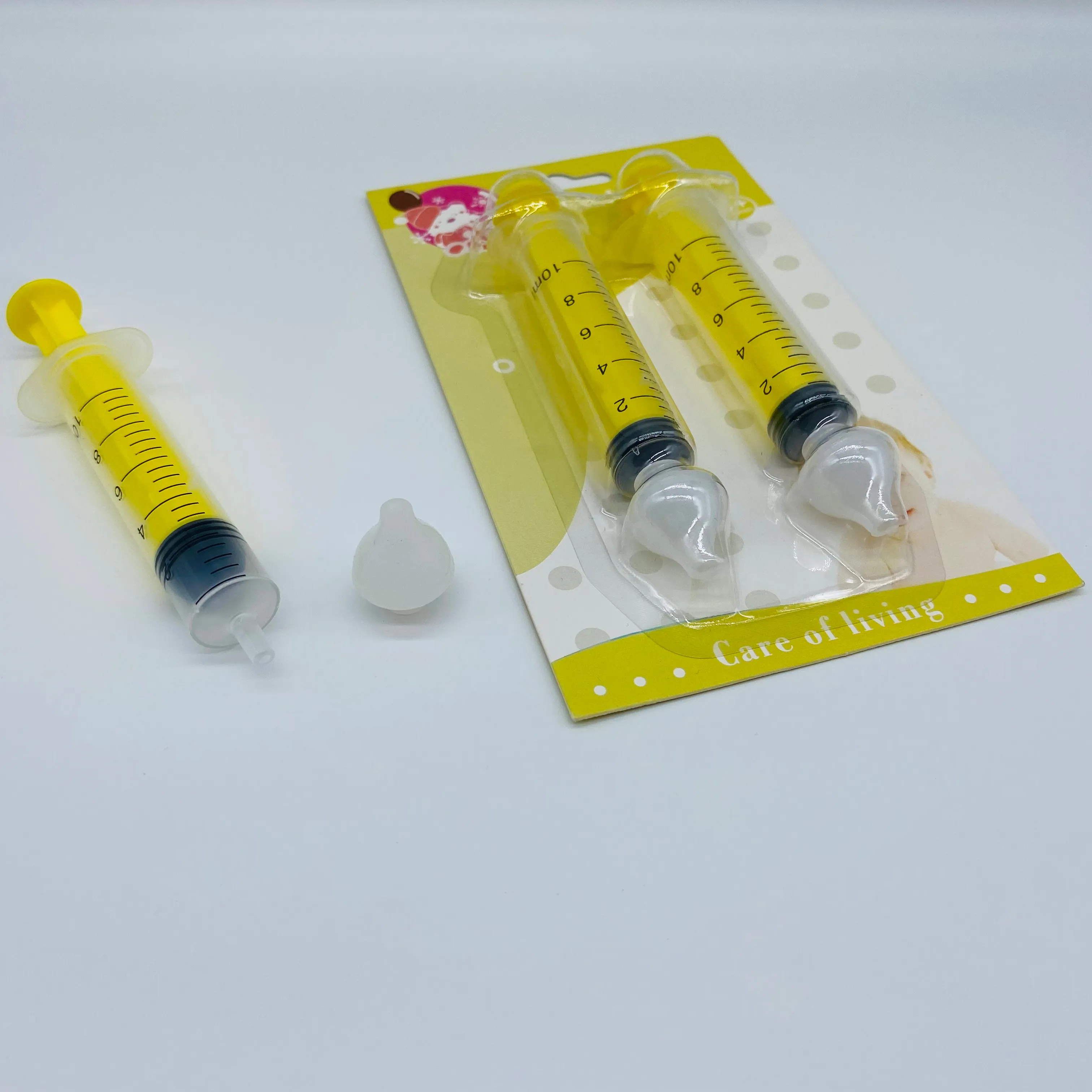 Factory 2PCS 10ml Syringe Baby Nose Cleaner Sealed Packing Silicone PP Infant Nasal Aspirator Suction Baby Rhinitis Nasal Washer