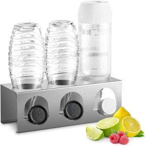 Porte-bouteille de qualité supérieure lavable au lave-vaisselle en acier inoxydable 304 pour les bouteilles SodaStream Crystal et Emil support goutte à goutte avec brosse à bouteilles - Product Image 4