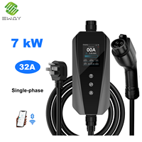 Nouvelle station de recharge solaire pour véhicules électriques Eway EW Stellix Series 7kW 32A IP65 portable avec câble de 5 m et garantie de 18 mois