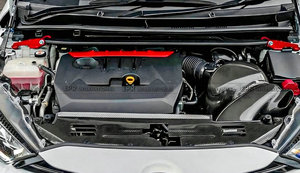 Panel de refrigeración de fibra de carbono seca tipo OE premium sin ranura de admisión para Toyota Yaris GR GXPA16 Gen 2 Facelift, cubierta superior del radiador - Product Image 3
