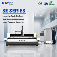 Máquina de corte láser de fibra automática tipo pórtico de 6kw, 12kw, 20kw, refrigerada por agua, con riel de suelo de gran formato de 14m*3.5m para corte de metal