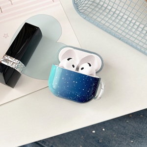 Étui pour écouteurs <span class=keywords><strong>ciel</strong></span> étoilé <span class=keywords><strong>bleu</strong></span>, compatible <span class=keywords><strong>AirPods</strong></span> 1 Pro 2 3 4 Gen, housse de protection antichoc pour casque - Product Image 3