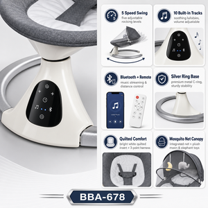 GEEN Chaise berçante apaisante pour bébé, lit, jouets pour bébé en différentes couleurs, produits de maternité et pour bébés - Product Image 2