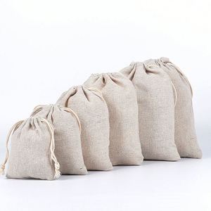 Sachet réutilisable en mousseline de lin et coton avec cordon de serrage, portable, 15x20cm, pour bonbons, grains de café, idéal pour la maison et les cadeaux - Product Image 1