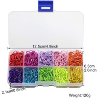 Goupilles de sécurité ampoule colorées, 500 pièces, épingles de sécurité pour tricot en métal, marqueurs points d'ampoule, broches de gourde pour la couture de vêtements, avec boîte de rangement