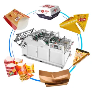 산업용 자동 종이 트레이 보트 박스 성형 기계 케이크 버거 박스 만들기 기계