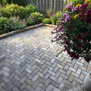 Pavés en pierre de grès noir Sagar avec surface rugueuse pour usage en jardin - Product Image 4