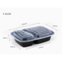 Lonchera Rectangular de PP de Grado Alimenticio, Apta para Microondas y Congelador, Libre de BPA, con Tapa Hermética, Contenedor Desechable para Llevar Comida