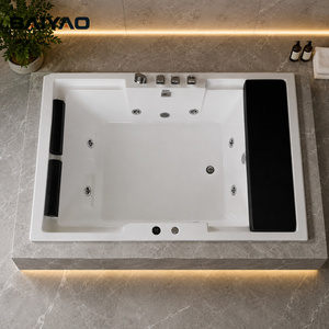 <span class=keywords><strong>Baignoire</strong></span> Jacuzzi à Hydrothérapie en Acrylique pour Deux Personnes, Intégrée au Mur, pour Salle de Bain - Product Image 6