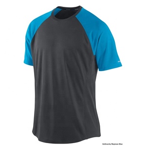 Men's Gray Red Color Blocking <b>Short</b> Sleeve Crew Neck Quick Dry T-Shirt Regular Fit All Seasons Sport Top - Product Image 2