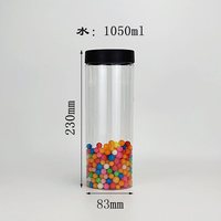Pot en plastique PET transparent de 85 mm de diamètre avec couvercle, prix usine, pour miel, biscuits, bonbons, crème, emballage alimentaire, conteneur de qualité alimentaire