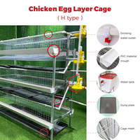 Cage à poules pondeuses de type H, 3 niveaux, 4 portes, pour l'élevage avicole – Équipement de pointe en promotion
