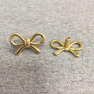 Furniture Handles Brass <b>Gold</b> Bow Shape <b>Cabinet</b> Drawer <b>Knobs</b> Durable Contemporary Hardware Accessories - Product Image 2