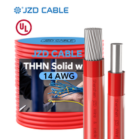 Cable JZD UL THHN 14AWG-750MCM con revestimiento de nailon, conductor de aluminio resistente al fuego, cable para conductos y bandejas de cables.