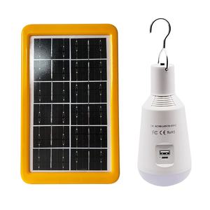 Práctica linterna LED portátil para acampar al aire libre jardín Panel <span class=keywords><strong>solar</strong></span> impermeable alimentado con batería de litio Bombilla LED <span class=keywords><strong>solar</strong></span> - Product Image 1