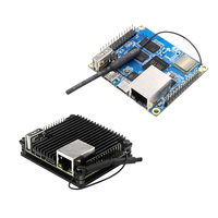 Orange Pi Zero 2 Placa de desarrollo 1GB RAM Allwinner H616 BT Wifi IR Receptor Caja de aluminio Fuente de alimentación Cable compatible con HDM