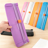 Cortador de Papel Manual A4 con Base de Plástico, Cortador de Papel Portátil y Seguro para Estudiantes, Oficina, Manualidades, Venta al por Mayor