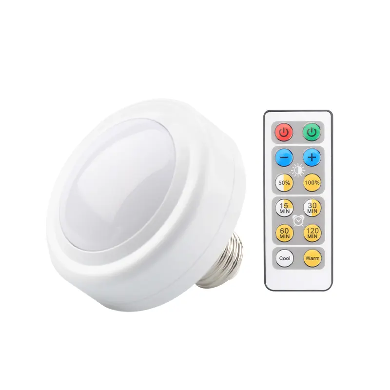 Batterij Aangedreven 3 Kleuren Licht E26 Draad Slimme Downlight Batterij Afstandsbediening Lamp