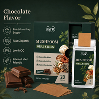 OKTW Mélange Complexe de Champignons en Bandelettes Orales Goût Chocolat Favorise la Clarté Mentale Complément Alimentaire Nutritionnel Marque Privée