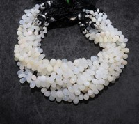 Cuentas de Ópalo Etíope Natural AAA en Forma de Lágrima Lisa, Cuentas de Ópalo Etíope Welo Brillantes en Forma de Gota Lateral, Gema de Ópalo Lágrima Lisa
