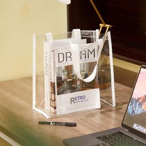 Multifunction Custom Logo Promotional Clear <b>Tote</b> Bag Bulk 12 X 12 X 6 Inch <b>Plastic</b> <b>Tote</b> Bag - Product Image 2