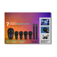 Pour Panvotech 7 pièces professionnel métal batterie micro ensemble TGDMK7 cardioïde polaire XLR Instrument Microphones Kit en gros bas prix