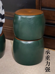 Meubles de salon enfants sac souple <span class=keywords><strong>en</strong></span> cuir gros repose-pieds chaussure d'entrée tabourets ronds et poufs porte <span class=keywords><strong>en</strong></span> <span class=keywords><strong>bois</strong></span> massif petit <span class=keywords><strong>tabouret</strong></span> <span class=keywords><strong>bas</strong></span> - Product Image 5