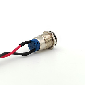 Thép không gỉ 12mm phẳng đầu đẩy nút chuyển đổi tự khóa không thấm nước Cấu trúc điện tử IP65 mức 3A Max. 250V 1no1nc - Product Image 2