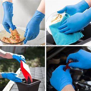 Guanti di sicurezza monouso blu Nitrile puro 100 pezzi Per scatola di protezione Per cliniche odontoiatriche da laboratorio guanti Per la pulizia della casa - Product Image 3