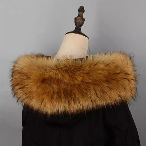 Colliers à capuche en fourrure chaude poilue blanche naturelle pour <span class=keywords><strong>femmes</strong></span> hommes - Product Image 6