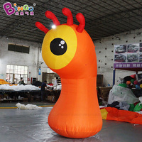Ballons gonflables personnalisés en forme d'yeux effrayants, yeux géants lumineux LED pour décoration de fête d'Halloween en extérieur
