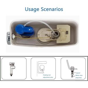 Ensemble de remplacement de vanne de remplissage pour toilettes légères, pièce de réparation de vanne de chasse d'eau pour réservoir de toilettes avec installation rapide - Product Image 6