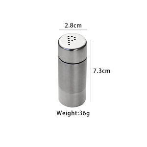 Bouteille à épices domestique en acier inoxydable, salière et poivrière en forme de S et de P, pour barbecue extérieur - Product Image 5