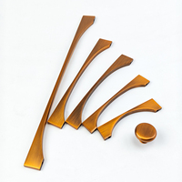 Poignées de meuble nordiques en alliage de zinc marron pour armoire, commode, tiroir de chambre, quincaillerie de meuble, boutons de porte de cuisine