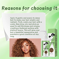 Crème Coiffante Bouclante Définition des Boucles Pommade Élastifiante Hydratante Fixation Forte Cheveux Bouclés Après Permanente