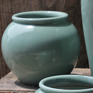 Vaso di porcellana verde Set unico <span class=keywords><strong>moderno</strong></span> <span class=keywords><strong>arredamento</strong></span> da tavolo per la casa matrimonio <span class=keywords><strong>rustico</strong></span> nordico di lusso minimalista in stile - Product Image 4