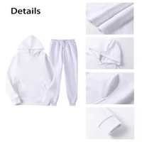 Ensemble Sweat-shirt à Capuche Personnalisé en Gros Unisexe Hommes Femmes Ensemble Deux Pièces Survêtement Hoodies Vides