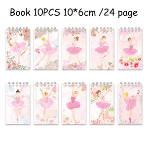 Ballet Girl Themed Notebook 10pcs 10x6cm 24 Pages Spiral Bound Portable Diary For Students - Product Image 2