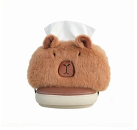 Boîte à mouchoirs suspendue pour voiture en peluche Capybara de marque Longyang, créative et de haute qualité, 1 à 3 compartiments, design moderne, pour appuie-tête de voiture