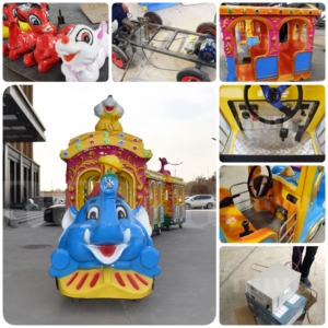 <span class=keywords><strong>Tren</strong></span> Eléctrico Moderno Nova Rides, <span class=keywords><strong>Tren</strong></span> Divertido para Carnaval, <span class=keywords><strong>Tren</strong></span> Turístico sin Rieles con Forma de Elefante para Visitas Turísticas - Product Image 4