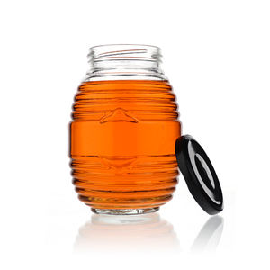 공장 생산 도매 다른 크기 100ml 250ml 500ml 1000ml 하이브/벌집 모양의 유리 꿀 항아리 - Product Image 3