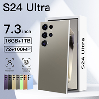 Ponsel Original S24 Ultra Smartphone 16GB+1TB LTE 5G Dual SIM Ponsel 7.3 inci Android 14 Pengisian Daya Nirkabel Smartphone Deca Core