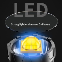 Lampe torche solaire à manivelle OEM, rechargeable par USB 18650, 500M, LED, torche portative, camping, urgence, ABS, logo personnalisé