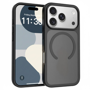 Laudtec เคสโทรศัพท์มีห่วงแม่เหล็กสีด้านใสสำหรับ iPhone 18 PRO MAX TPU ฝาครอบโทรศัพท์วัสดุโปร่งใสปรับแต่งโลโก้ได้ - Product Image 1