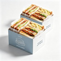 Emballages alimentaires en papier kraft jetables personnalisés, imprimés avec gaufrage et laminage mat, boîtes et plateaux pour hamburgers